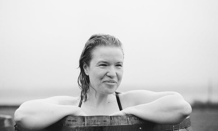 An outdoor bathing experience. Wild seaweed baths by Halen Môn, the first in Wales. Soak in the restorative power of seaweed.